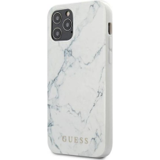 Guess PC/TPU Marble Apple iPhone 12 Pro Max hátlap tok, fehér (106766) tok és táska