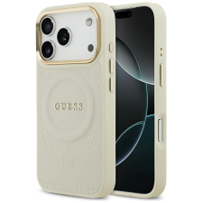 Guess Peony Hot Stamp Apple iPhone 17 Pro MagSafe tok kameravédő peremmel, bézs tok és táska