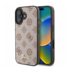Guess Peony Script Apple iPhone 16 MagSafe kompatibilis hátlap tok, barna tok és táska