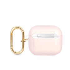 Guess Printed Stripe Apple Airpods (3. gen) tok, rózsaszín fülhallgató, fejhallgató tok
