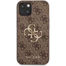 Guess PU 4G Metal Logo Apple iPhone 13 Brown tok tok és táska