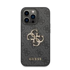 Guess PU 4G Metal Logo Apple iPhone 14 Pro hátlap tok, szürke tok és táska