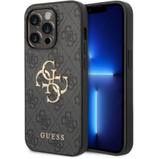 Guess PU 4G Metal Logo Apple iPhone 15 Pro hátlap tok, szürke tok és táska