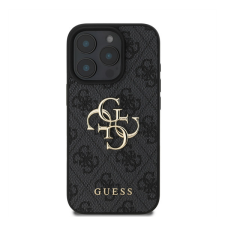 Guess PU 4G Metal Logo Apple iPhone 16 Pro hátlap tok, szürke tok és táska
