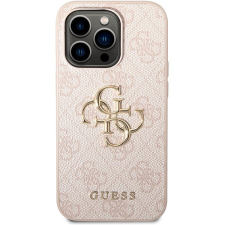 Guess PU 4G Metal Logo iPhone 15 Pro rózsaszín tok tok és táska
