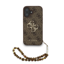 Guess PU 4G Metal Logo Strap tok iPhone 16 készülékhez barna (901305) tok és táska