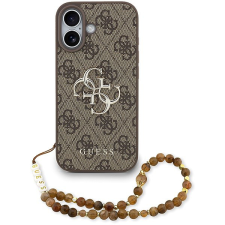 Guess PU 4G Metal Logo Strap Zadní Kryt pro iPhone 17 Brown tok és táska