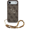 Guess PU 4G Metal Logo Strap Zadní Kryt pro iPhone Air Brown