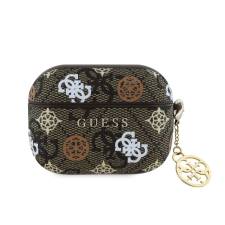 Guess PU 4G Peony Charm tok AirPods 3 készülékhez barna fülhallgató, fejhallgató tok