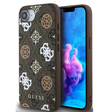 Guess PU 4G Peony Logo Apple iPhone 16e MagSafe hátlap tok, barna tok és táska