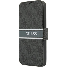 Guess PU 4G Printed Stripe Apple iPhone 13 flip tok, szürke (GUE1454GRY) tok és táska