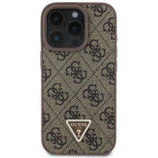 Guess PU 4G Strass Triangle Metal Logo iPhone 16 Pro Brown tok (GUHCP16LP4TDPW) tok és táska