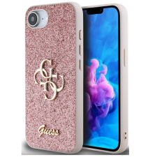 Guess PU Fixed Glitter 4G Metal Logo Apple iPhone 16e hátlap tok, rózsaszín tok és táska