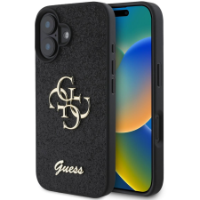 Guess PU Fixed Glitter 4G Metal Logo iPhone 16 Black tok (GUHCP16SHG4SGK) tok és táska