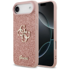 Guess PU Fixed Glitter 4G Metal Logo iPhone Air rózsaszín tok (GUHCP17MHG4SGP)