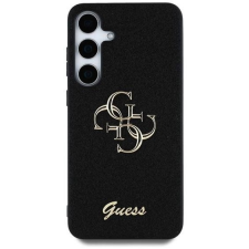 Guess PU Fixed Glitter 4G Metal Logo Samsung Galaxy S25 fekete tok tok és táska