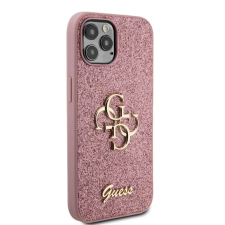 Guess PU Fixed Glitter 4G Metal Logo tok iPhone 16 Pro Max - Pink tok és táska