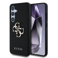 Guess PU Grained 4G Metal Logo tok Samsung Galaxy S25+ készülékhez fekete (902756) tok és táska