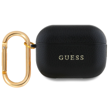 Guess PU Grained Classic Logo Apple AirPods 3 tok, fekete fülhallgató, fejhallgató tok