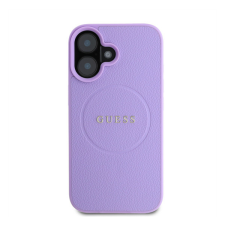 Guess PU Grained Classic Logo Apple iPhone 16 MagSafe kompatibilis hátlap tok, lila tok és táska