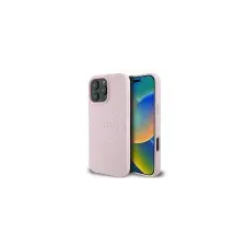 Guess PU Grained Classic Logo iPhone 16 Pro MagSafe rózsaszín tok tok és táska