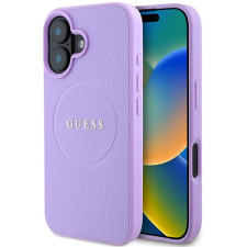 Guess PU Grained Classic Logo MagSafe Zadní Kryt pro iPhone 16 Purple tok és táska