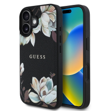 Guess PU Grained Magnolia iPhone 16 MagSafe hátlap tok, fekete tok és táska