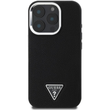 Guess PU Grained Triangle Logo iPhone 16 Pro Max Black tok (GUHMP16XPGTSPSK) tok és táska