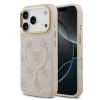 Guess PU Leather 4G Gold Frame MagSafe Zadní Kryt pro iPhone 17 Pro Pink (GUHMP17LP4MSEGCP)