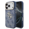 Guess Pu Leather 4G Metal Logo Gold Frame tok, iPhone 18 Pro - kék