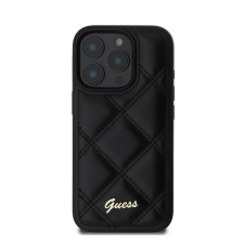 Guess PU Leather Quilted Apple iPhone 16 Pro Max hátlap tok, fekete tok és táska