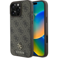 Guess PU Metal Logo Magsafe Apple iPhone 16 Pro Hátlapvédő Tok Barna (GUHMP16LP4SM4MW) tok és táska