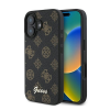 Guess PU Peony Script Apple iPhone 16 Plus MagSafe kompatibilis tok, fekete/barna (GUHMP16MPGPYSK) (GUHMP16MPGPYSK)