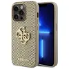 Guess PU Perforated 4G Glitter Metal Logo iPhone 15 Pro hátlap tok, arany