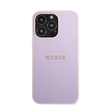 Guess PU Saffiano Apple iPhone 13 Pro Max bőr hátlap tok, lila tok és táska