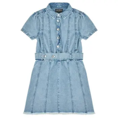 Guess Rövid ruhák COTTON LIGHT DENIM Kék 14 ans