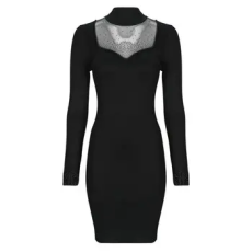 Guess Rövid ruhák LS LUCY RHINESTONES SWTR Fekete EU XL