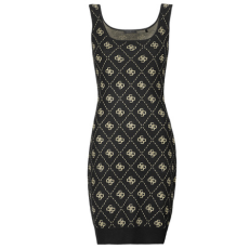 Guess Rövid ruhák SARAH 4G SL DRESS SWTR Fekete EU S
