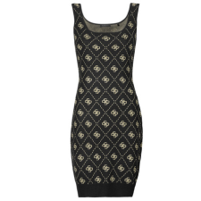 Guess Rövid ruhák SARAH 4G SL DRESS SWTR Fekete EU XL női ruha