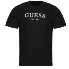 Guess Rövid ujjú pólók CN SS GUESS LOGO EMBROIDERY Fekete EU XL
