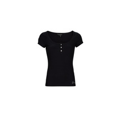 Guess Rövid ujjú pólók ES SS KARLEE JEWEL BTN HENLEY Fekete EU M
