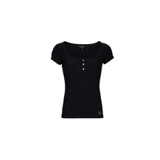 Guess Rövid ujjú pólók ES SS KARLEE JEWEL BTN HENLEY Fekete EU XS női póló