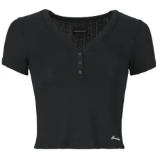 Guess Rövid ujjú pólók GJ POINTELLE SS HENLEY Fekete EU XS