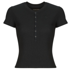 Guess Rövid ujjú pólók GJ SS HENLEY WAFFLE Fekete EU S