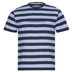 Guess Rövid ujjú pólók SS CN REG STRIPED YD TEE Kék EU M