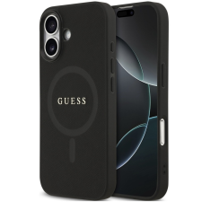 Guess Saffiano Classic Logo Apple iPhone 17 MagSafe tok, fekete tok és táska