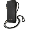 Guess Saffiano GUHCP12MSAPSBK 6,1" telefontartó táska, fekete (GUHCP12MSAPSBK)