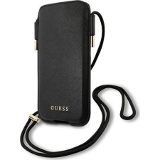 Guess Saffiano GUHCP12MSAPSBK 6,1" telefontartó táska, fekete (GUHCP12MSAPSBK) tok és táska