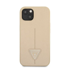 Guess Saffiano Triangle Apple iPhone 13 mini hátlap tok, bézs tok és táska