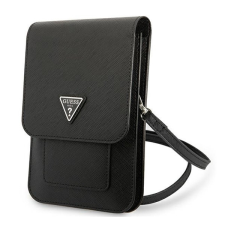 Guess Saffiano Triangle GUWBSATMBK kis táska, fekete tok és táska
